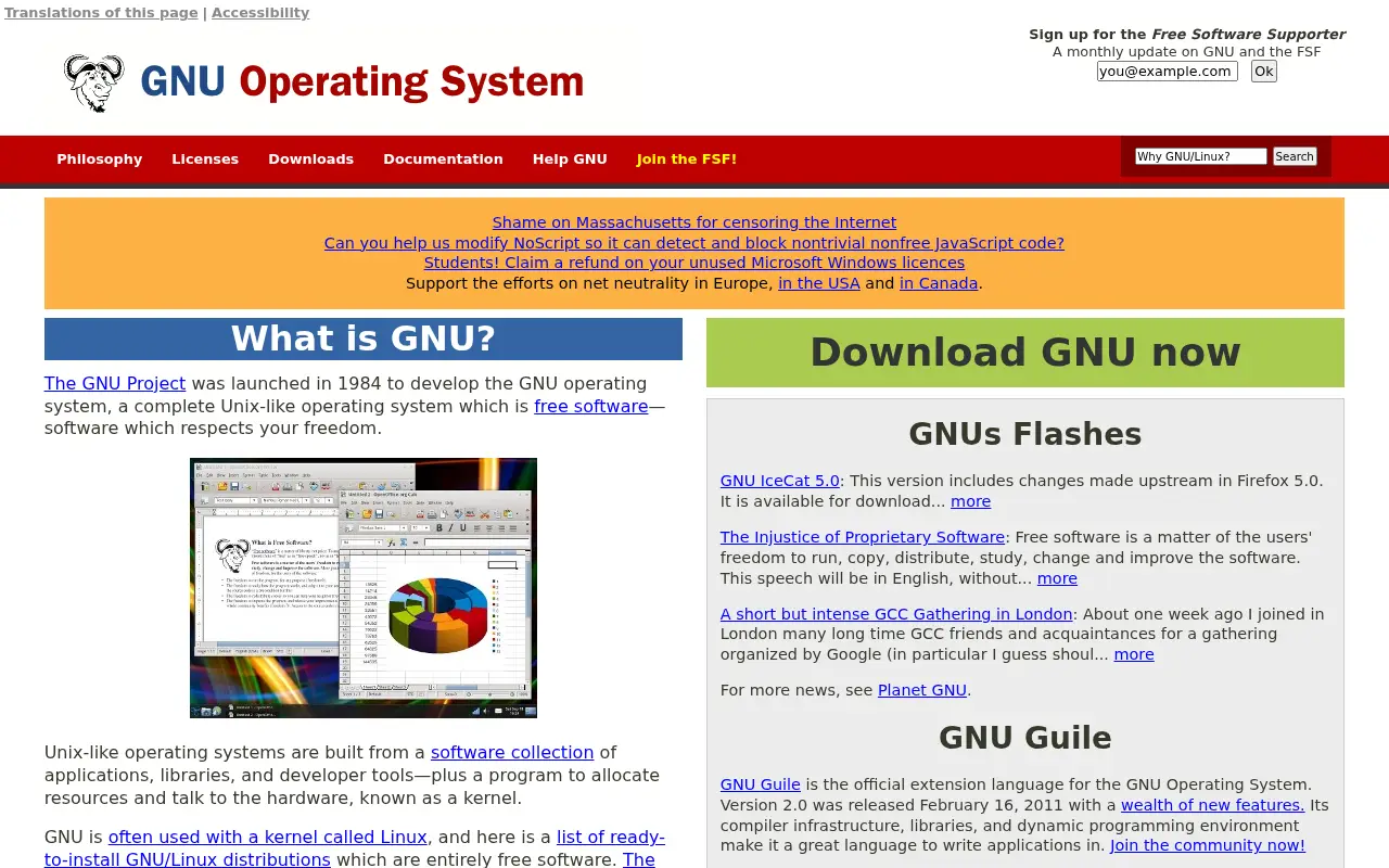 gnu.org in 2011
