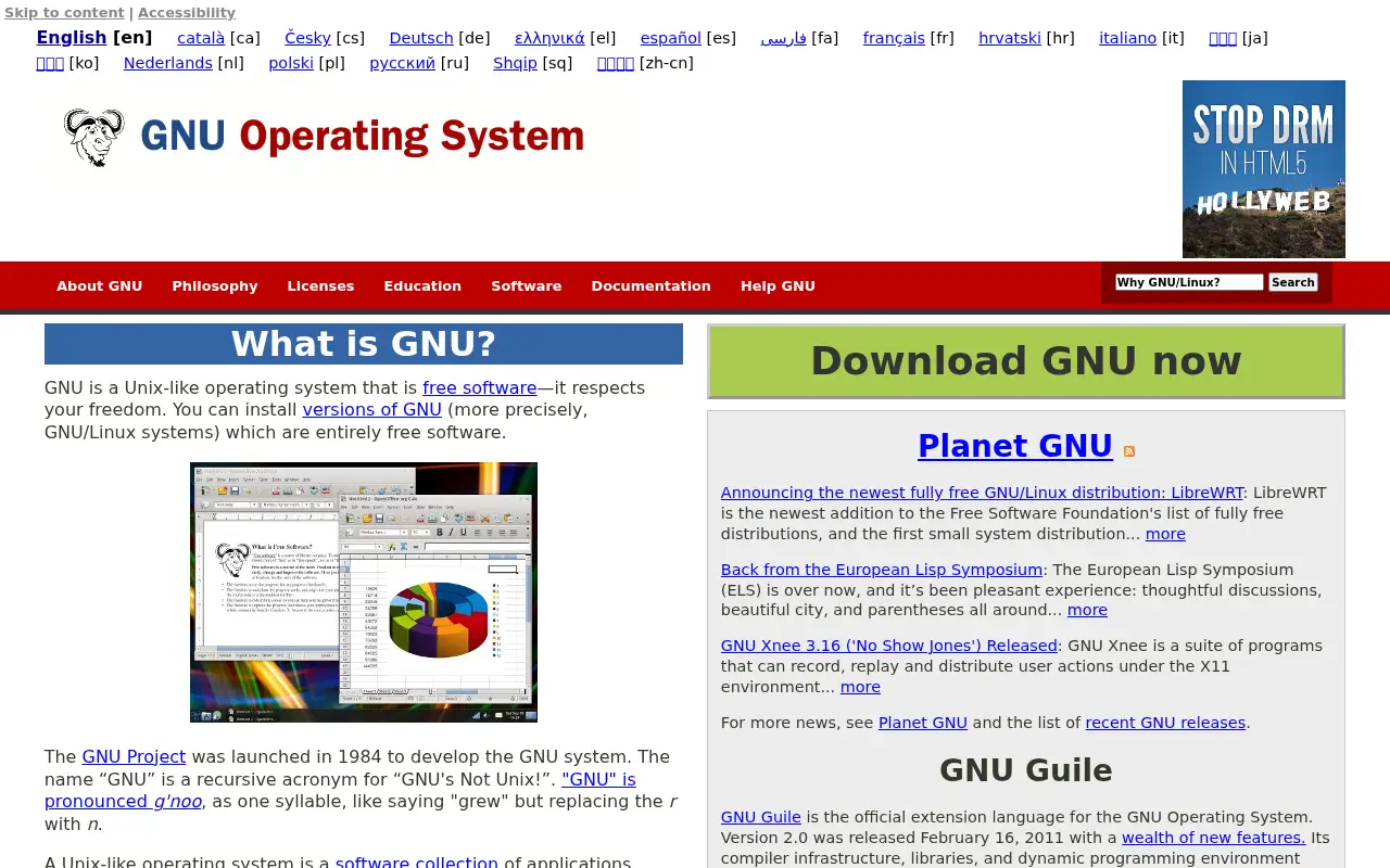 gnu.org in 2013