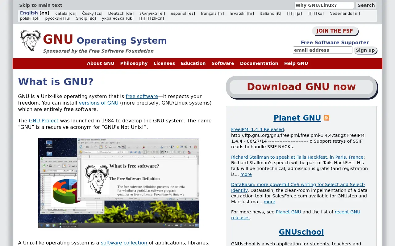 gnu.org in 2014