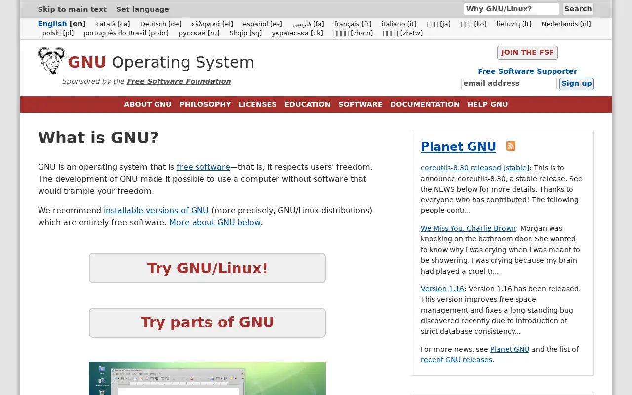 gnu.org in 2018