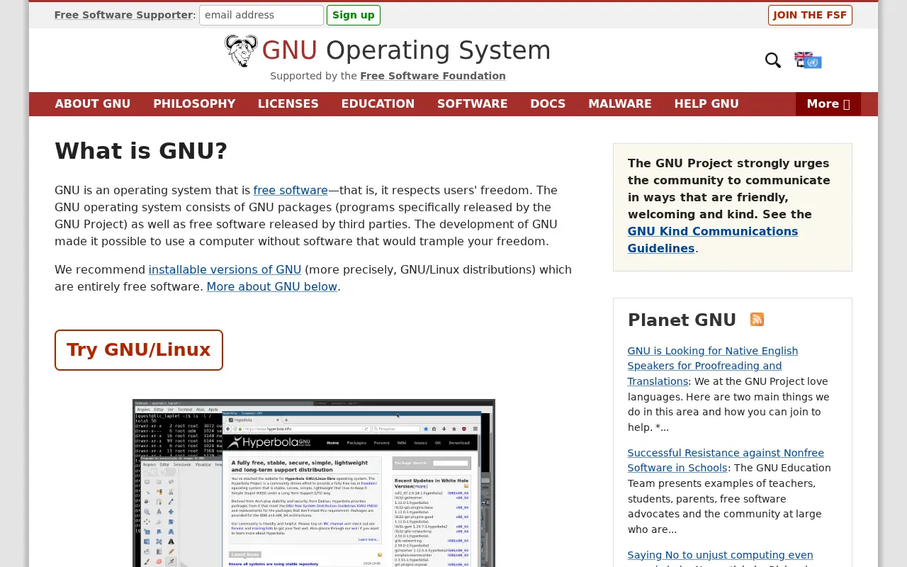 gnu.org in 2020