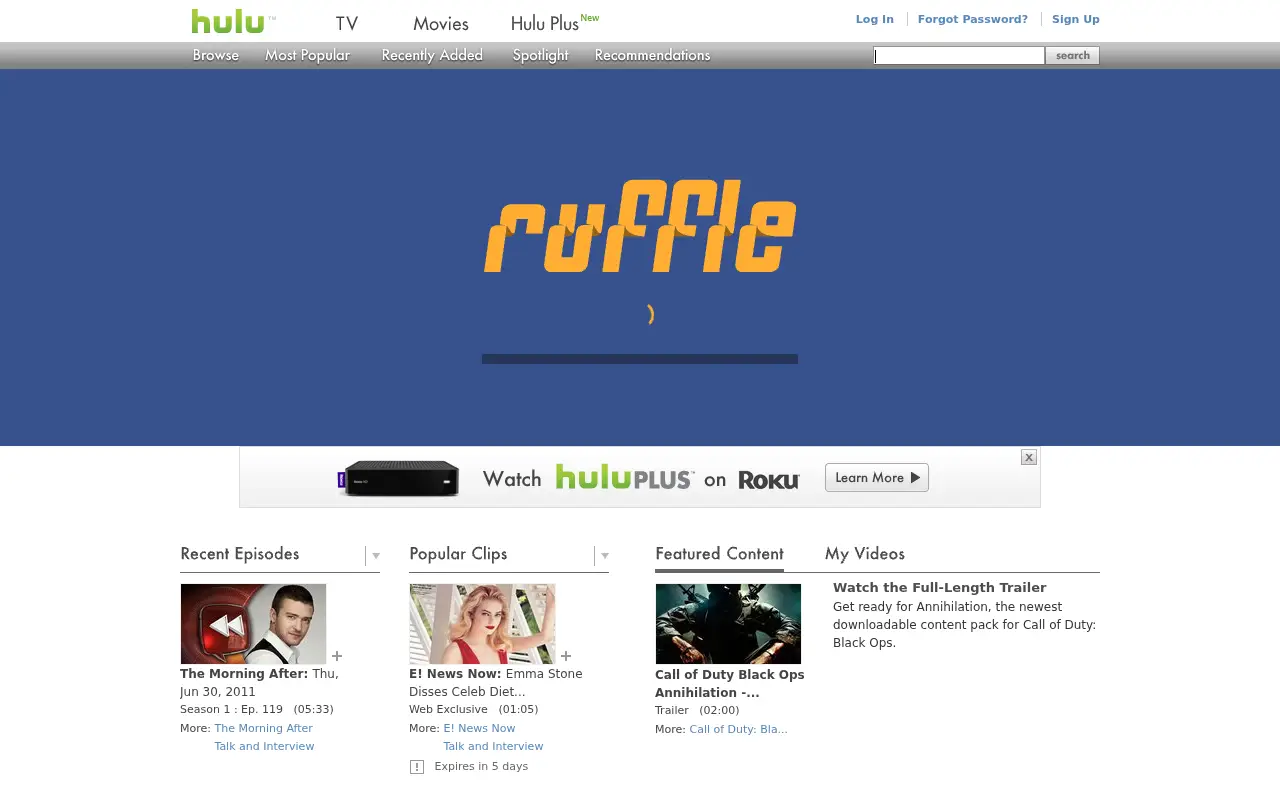 hulu.com on July 1, 2011