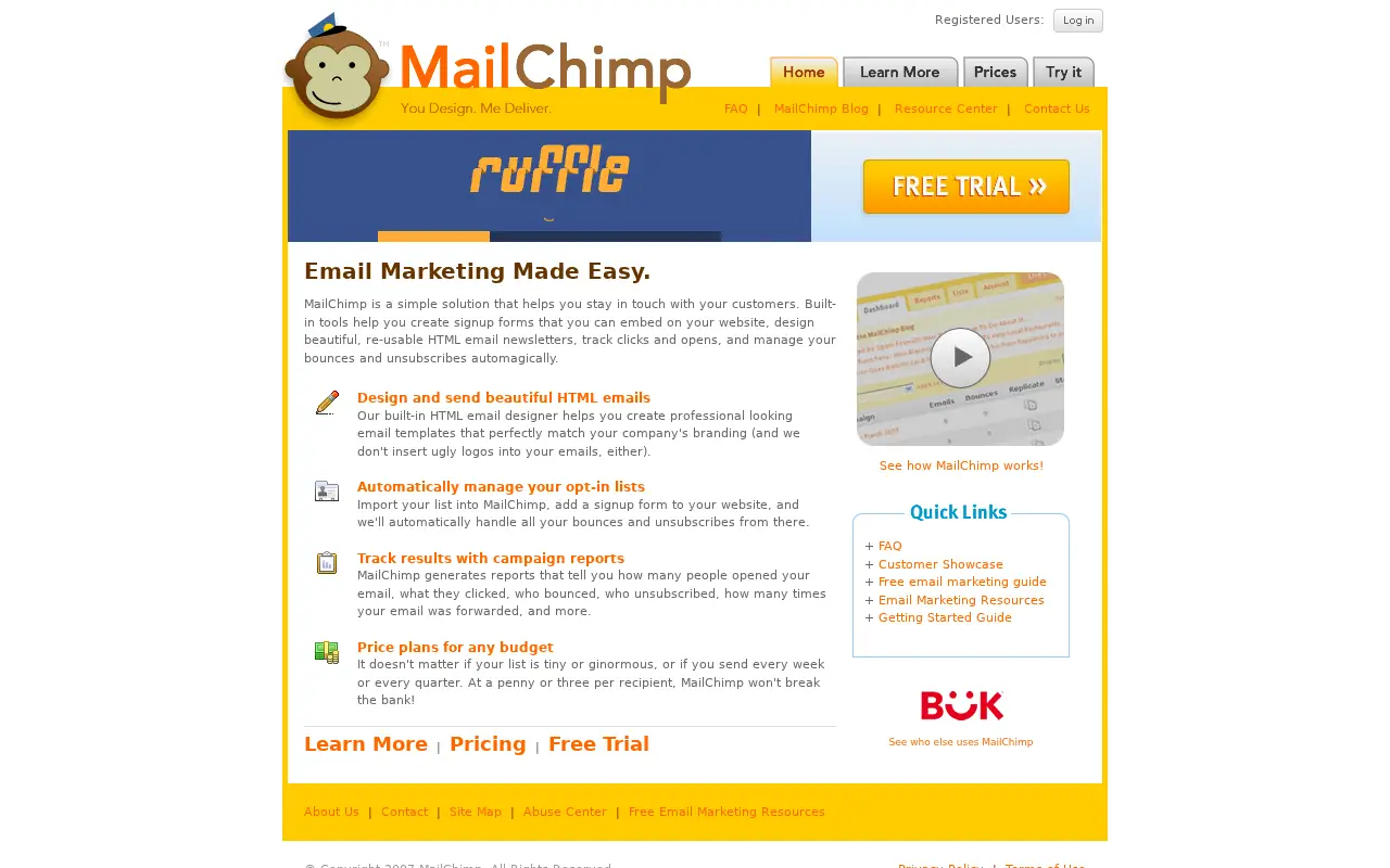 mailchimp.com in 2007