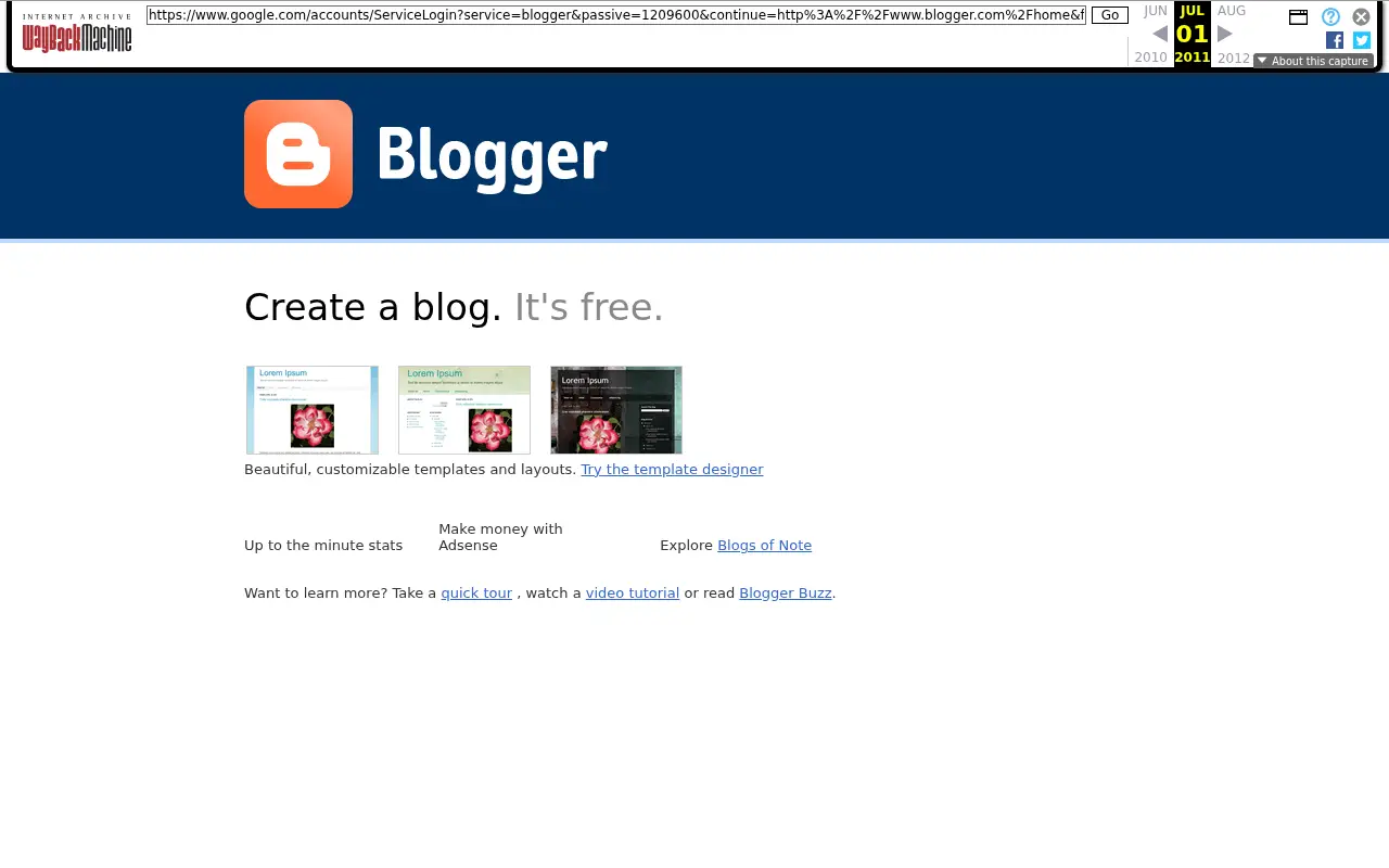 blogger.com in 2011