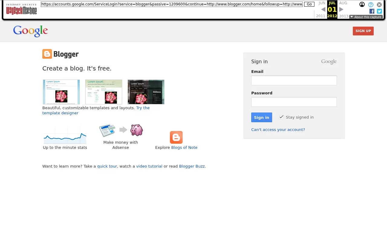 blogger.com in 2012