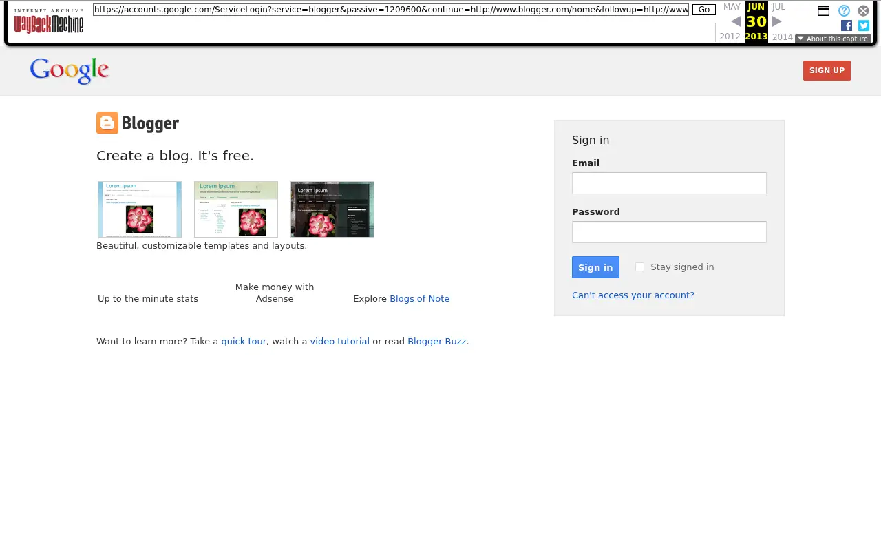 blogger.com in 2013