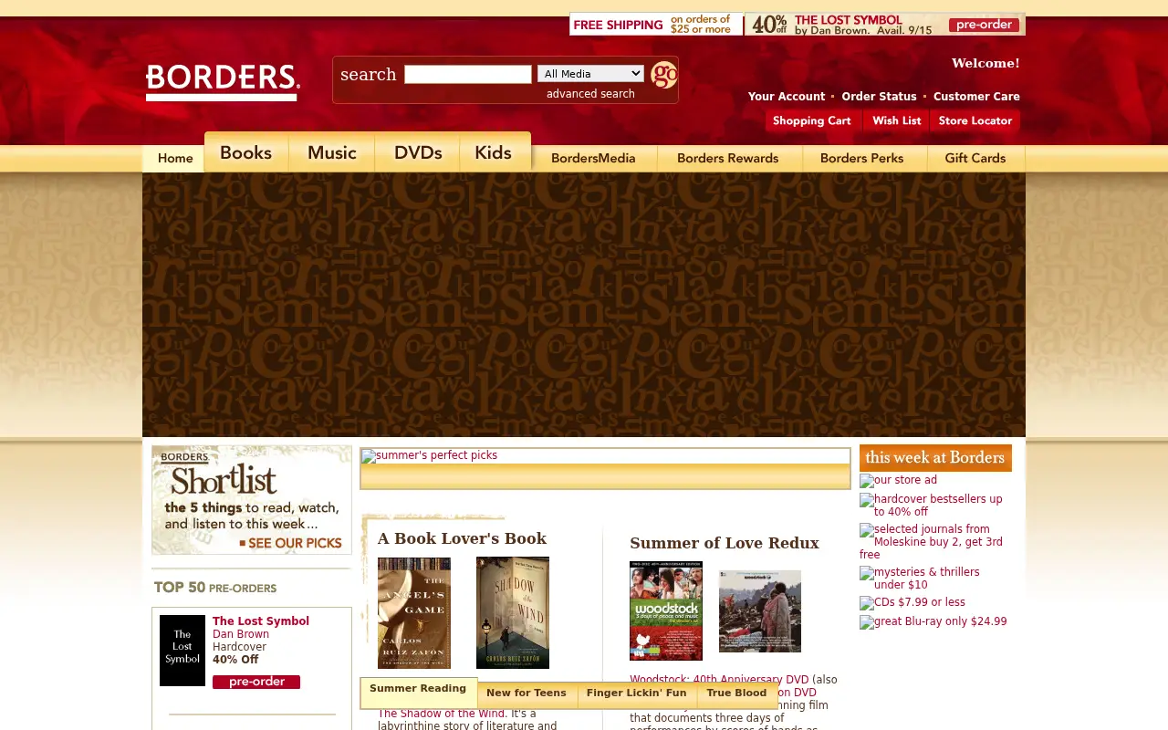borders.com on June 21, 2009