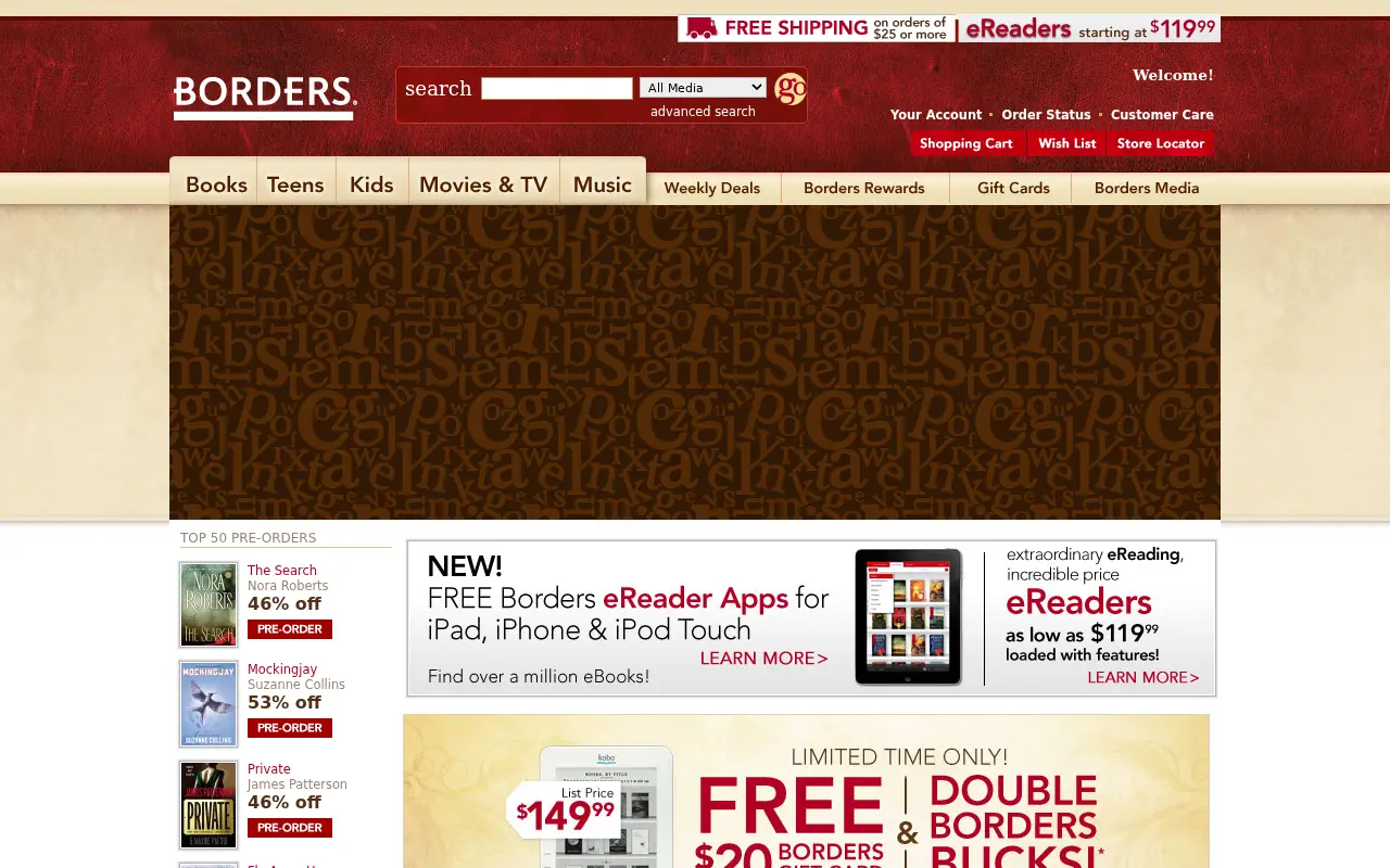 borders.com in 2010
