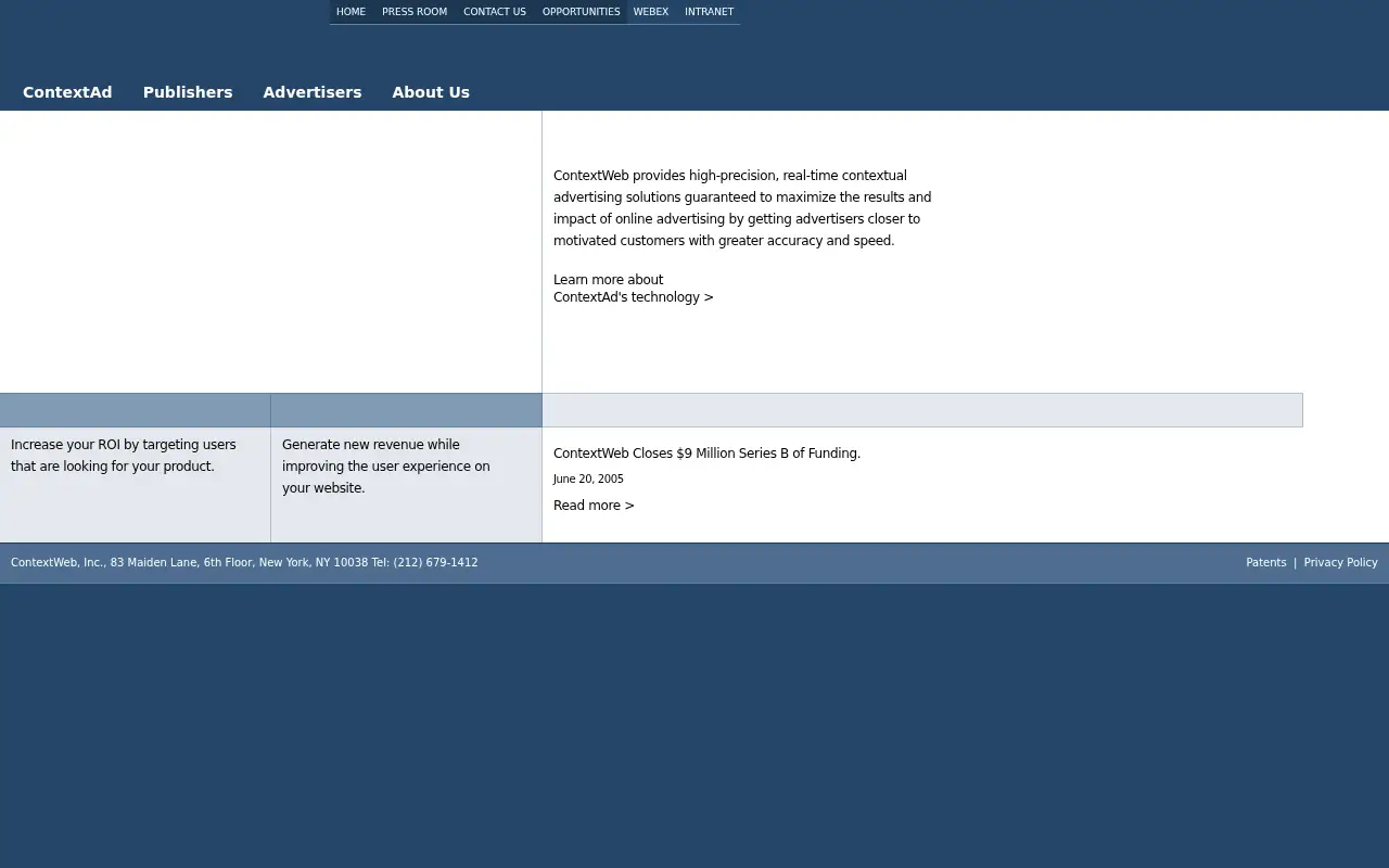contextweb.com on July 1, 2005