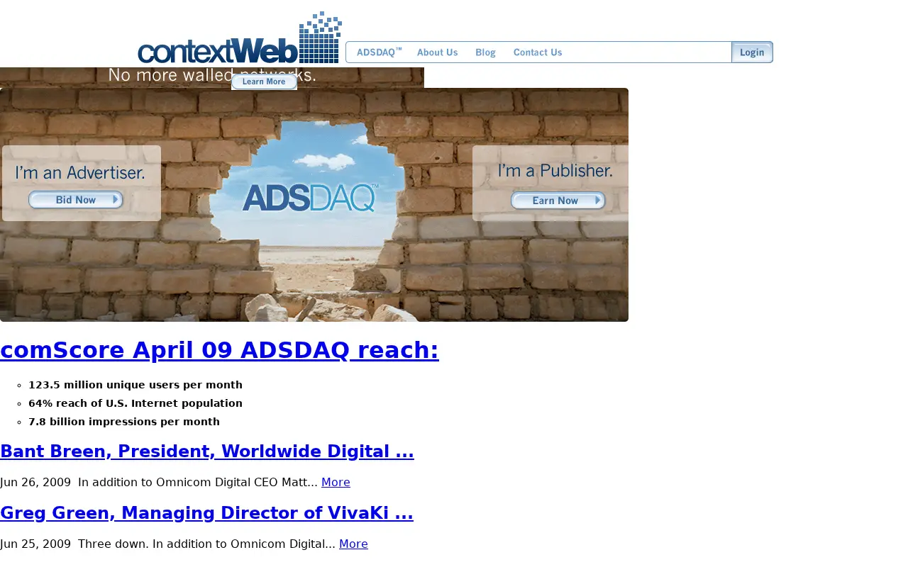 contextweb.com on June 29, 2009