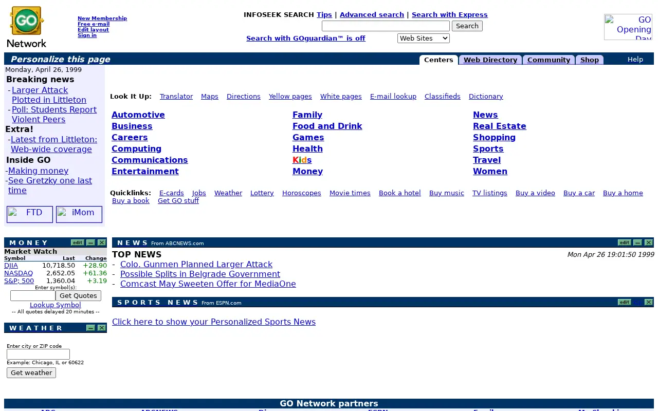 go.com in 1999