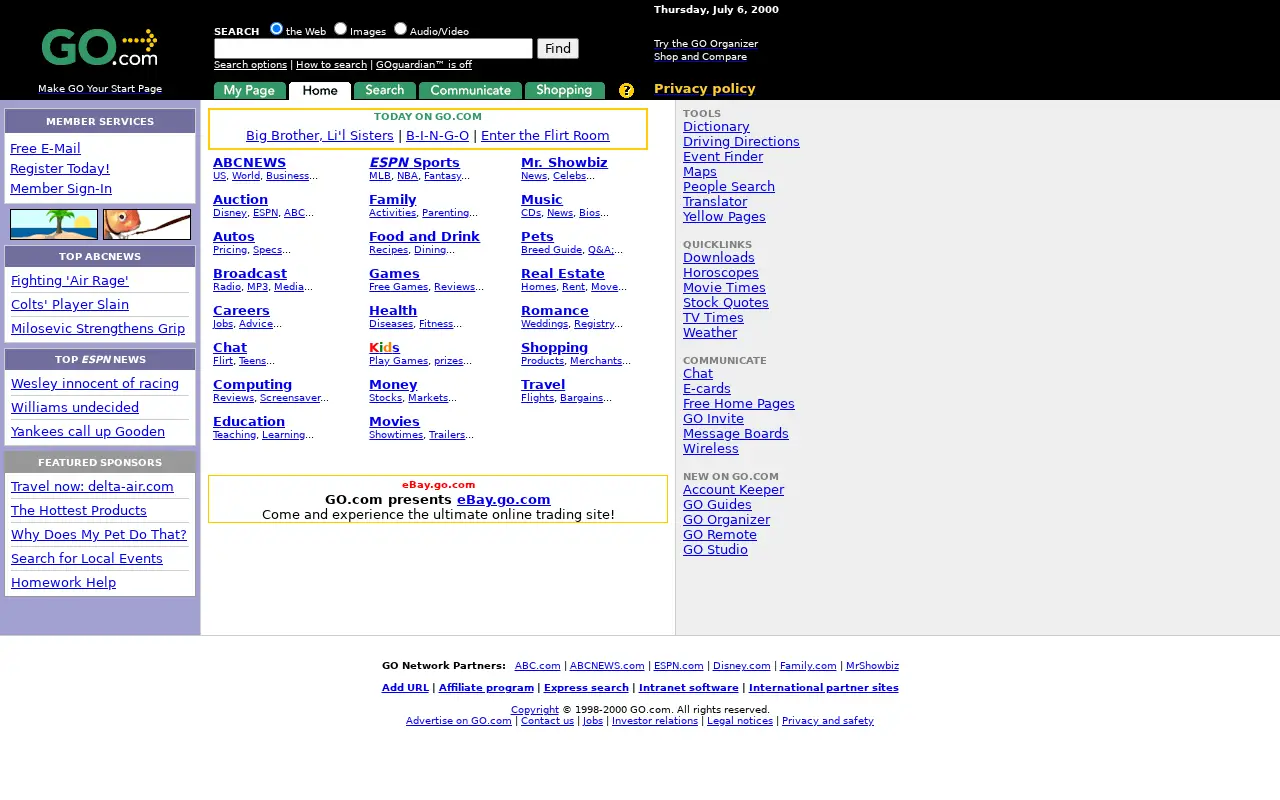 go.com in 2000
