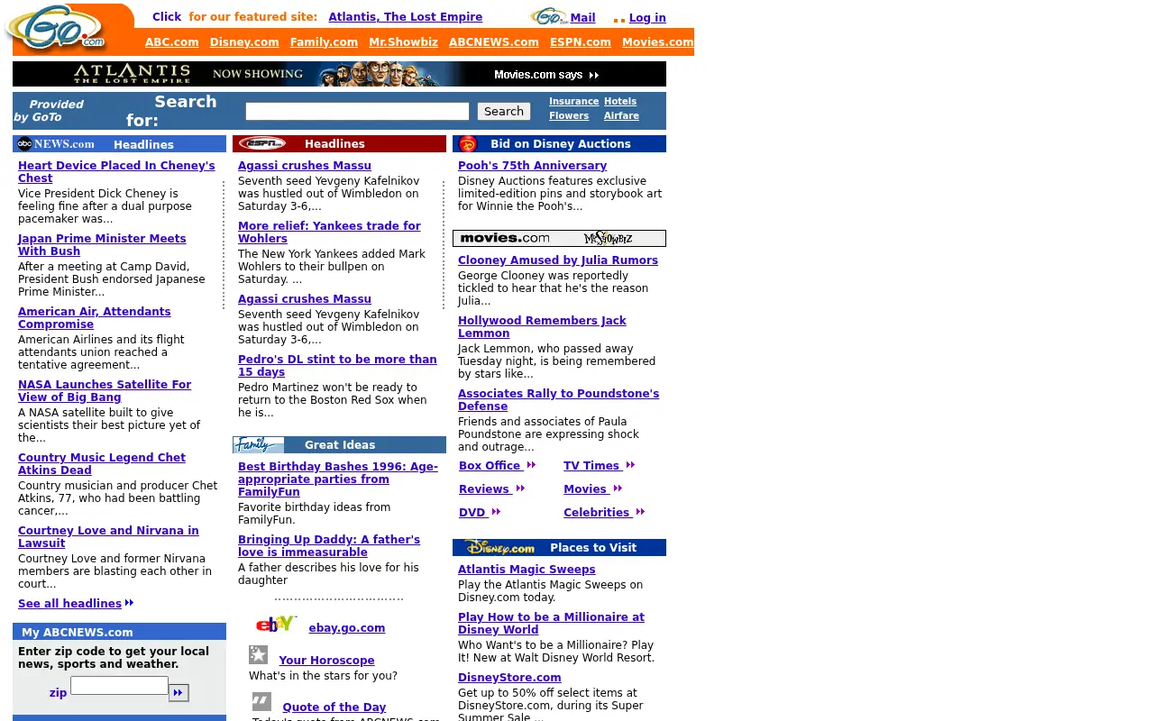 go.com in 2001