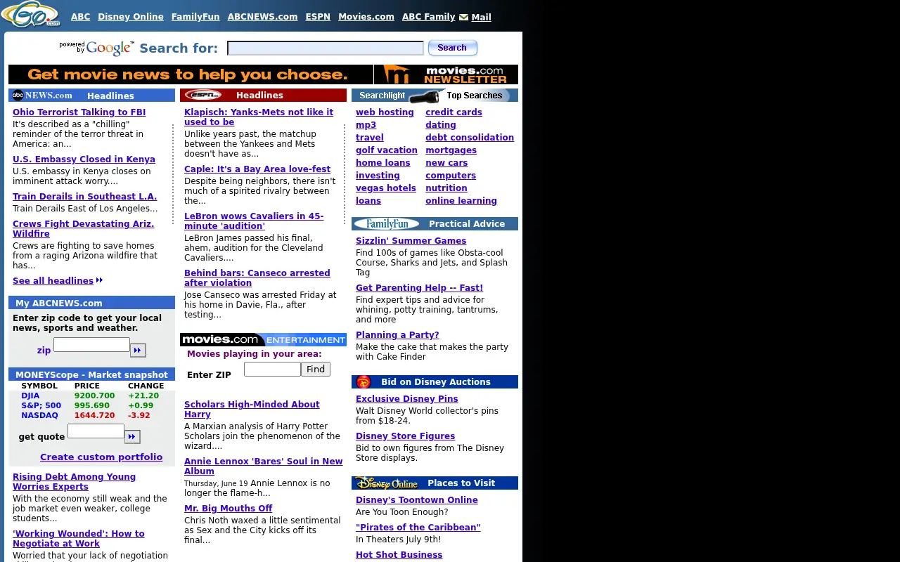 go.com in 2003