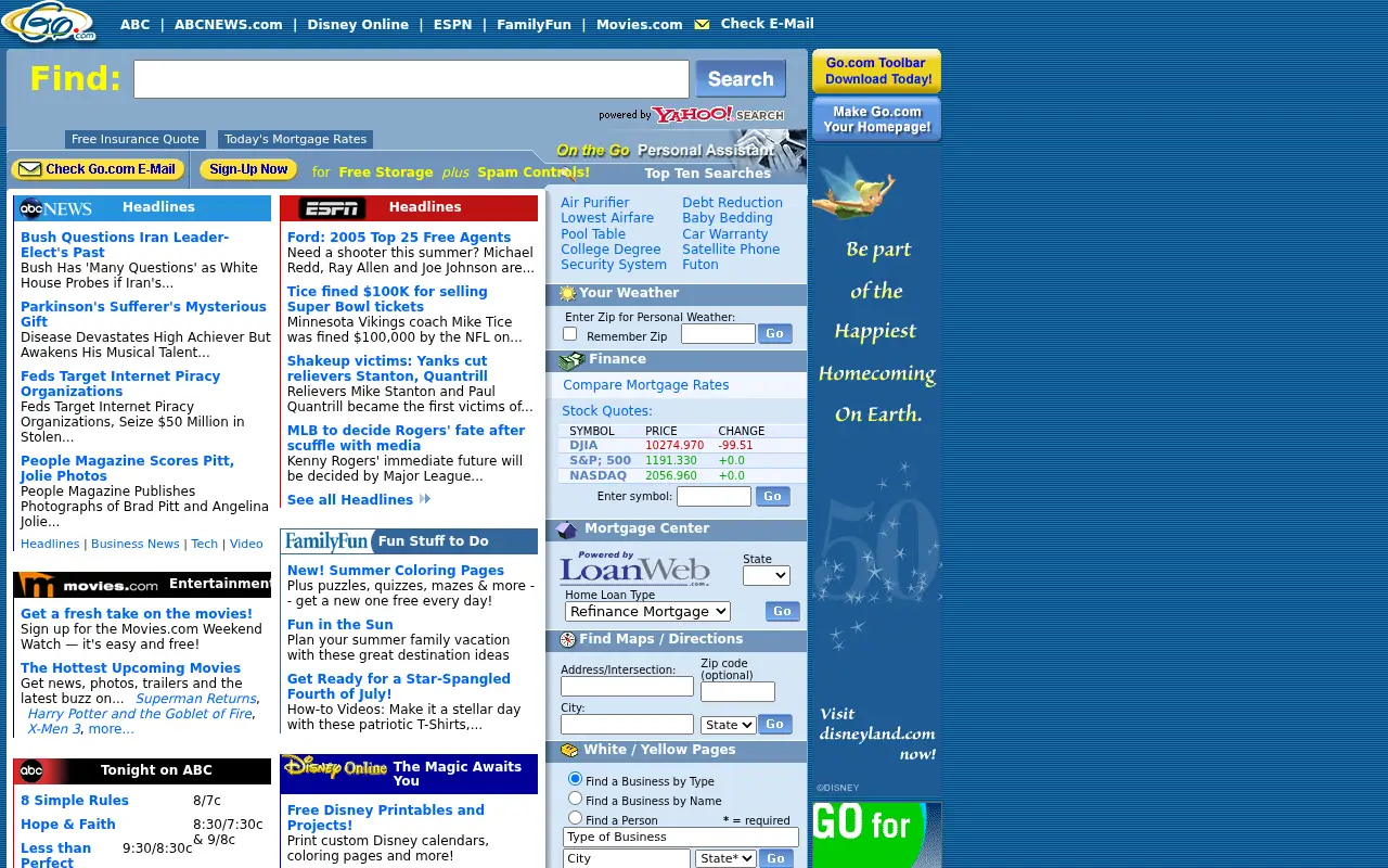 go.com in 2005