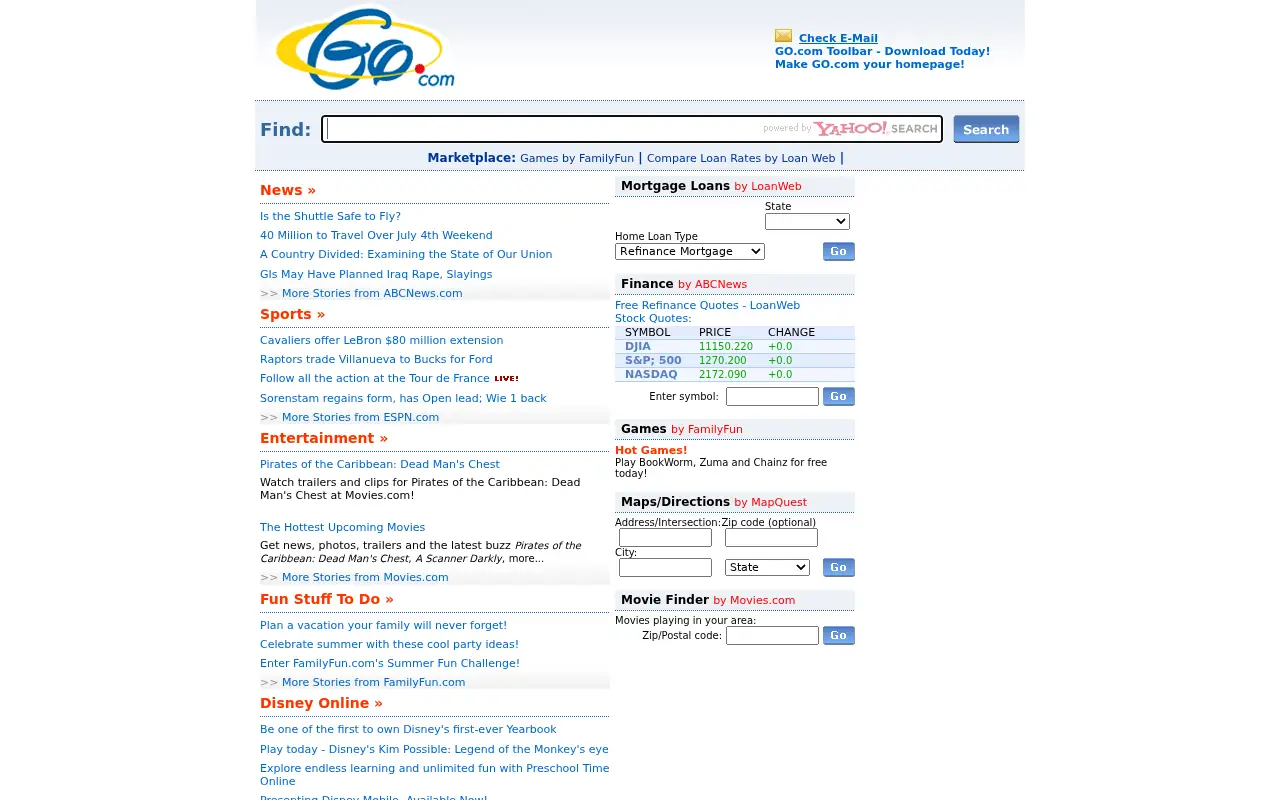 go.com in 2006