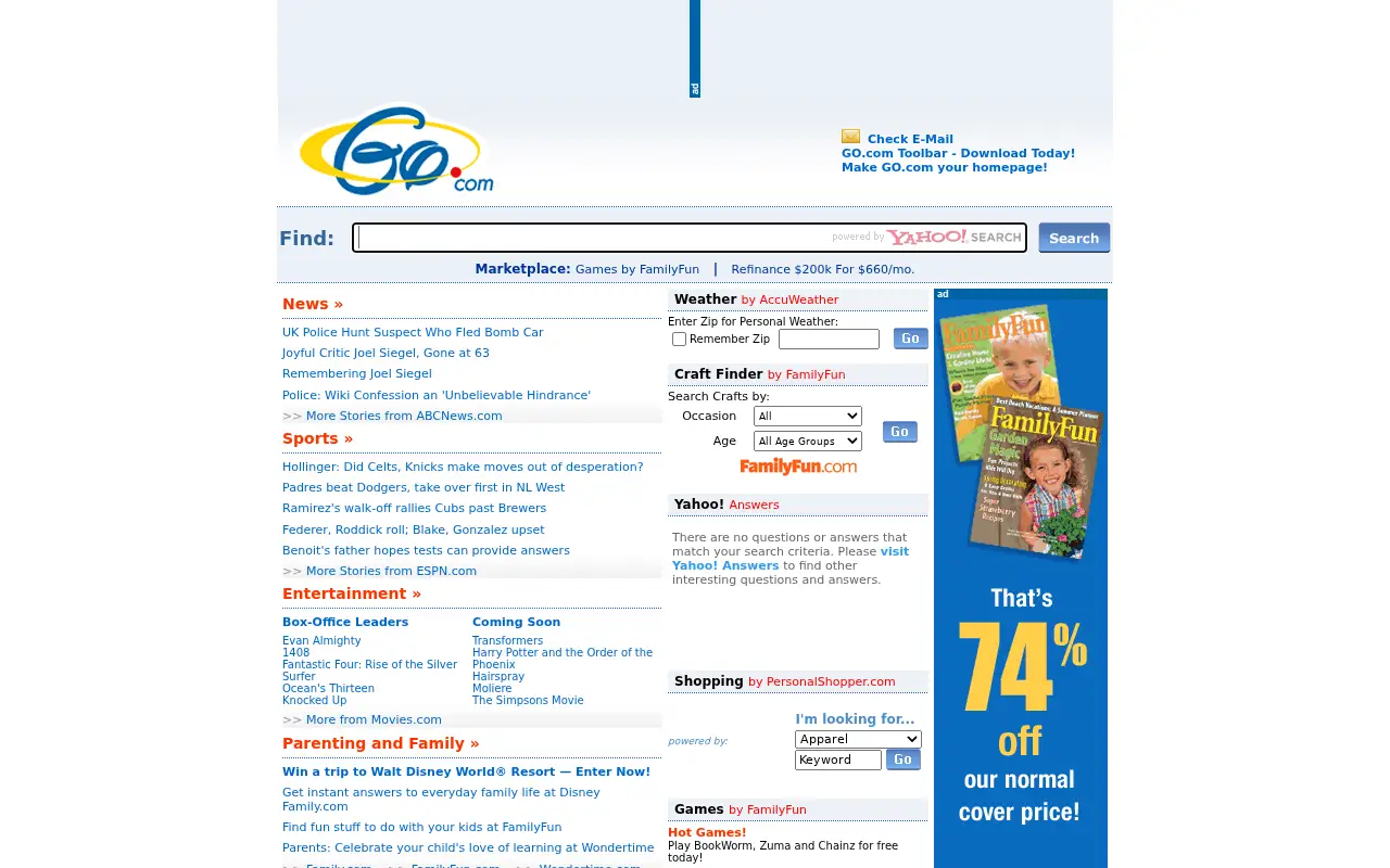 go.com in 2007