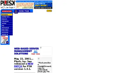 plesk.com in 2001