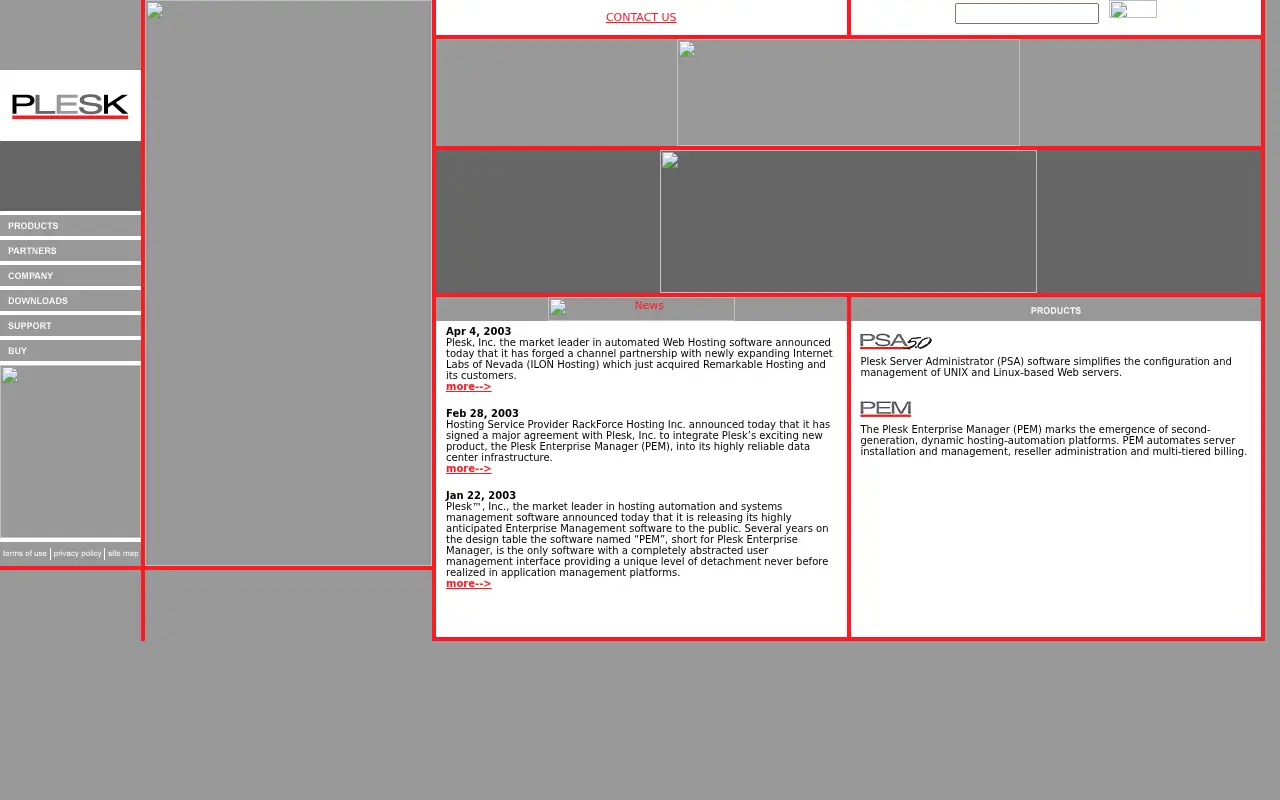 plesk.com in 2003