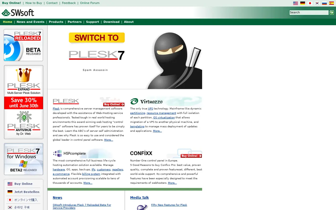 plesk.com in 2004