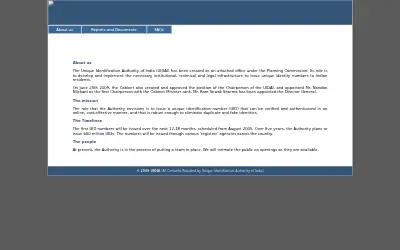 uidai.gov.in in 2009