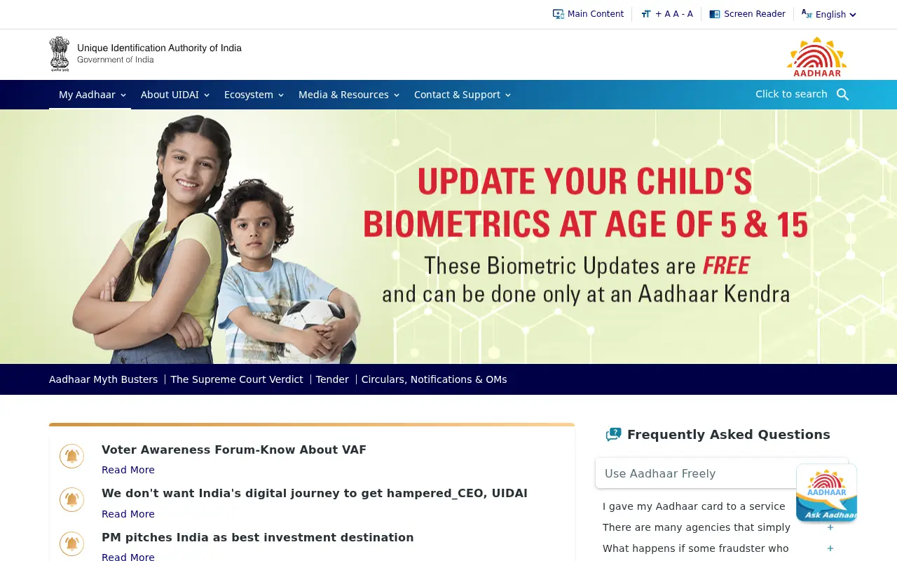 uidai.gov.in on June 30, 2019