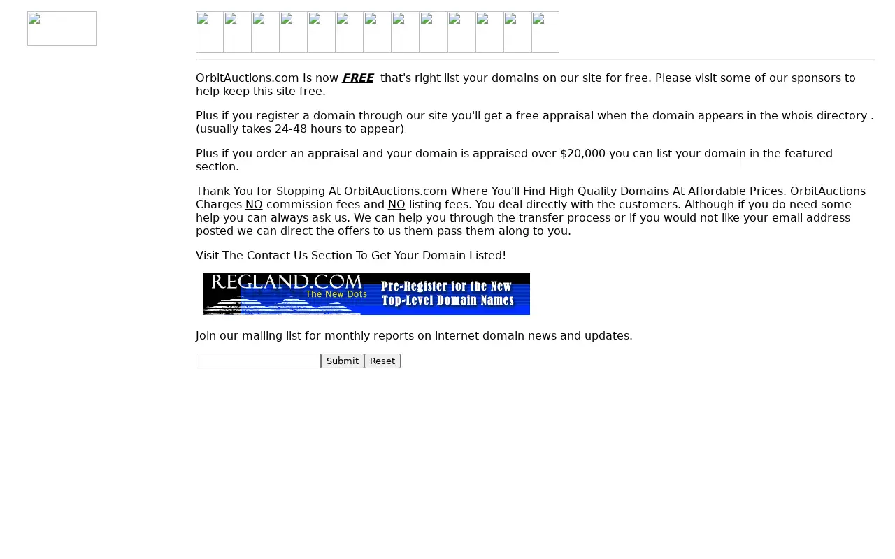 orbitauctions.com on February 1, 2001