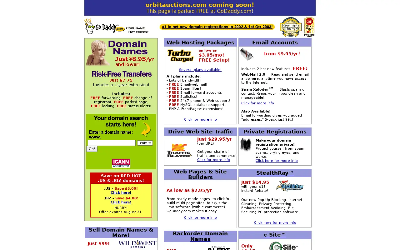 orbitauctions.com on September 1, 2003