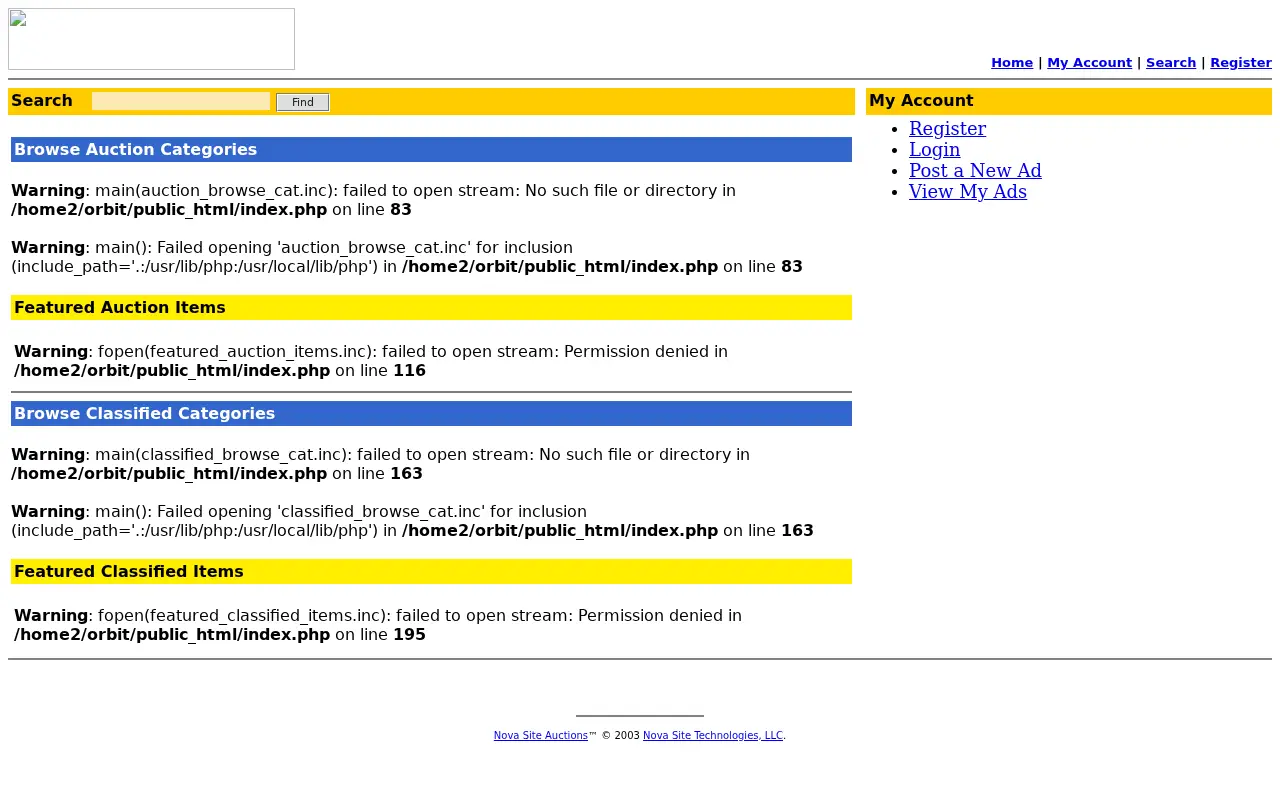 orbitauctions.com in 2004