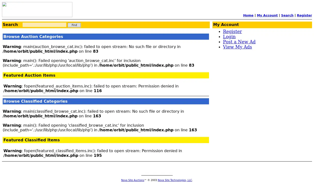 orbitauctions.com in 2005