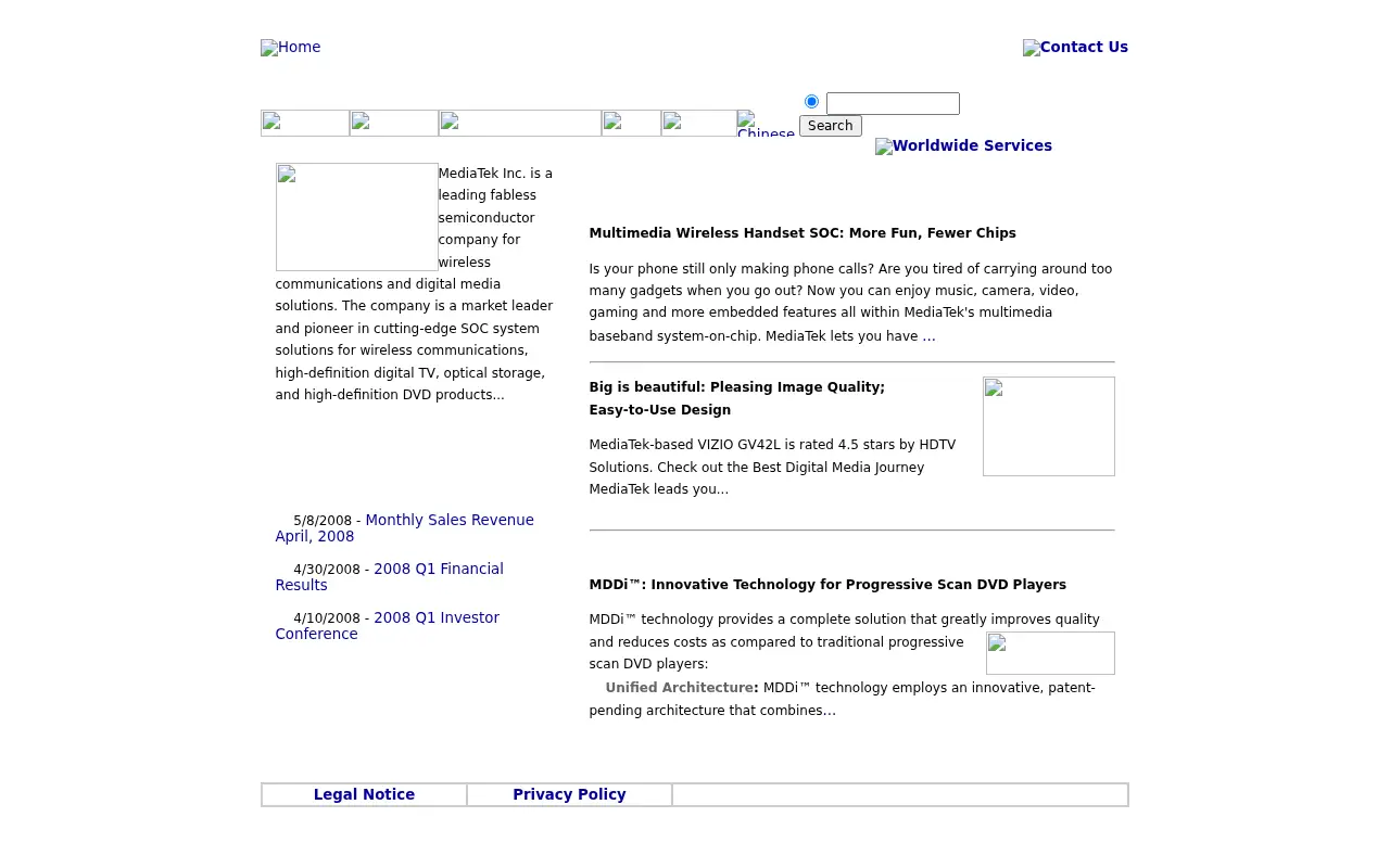 mediatek.com in 2008