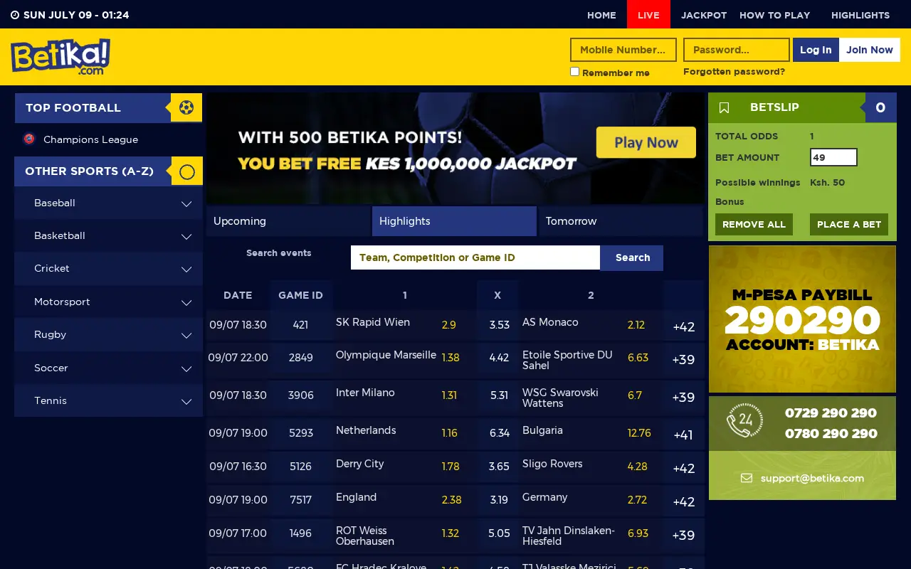 betika.com in 2017