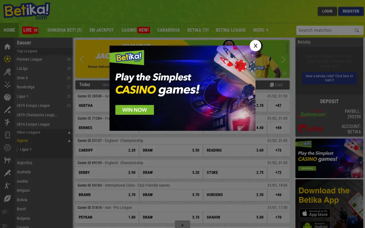 betika.com in 2019