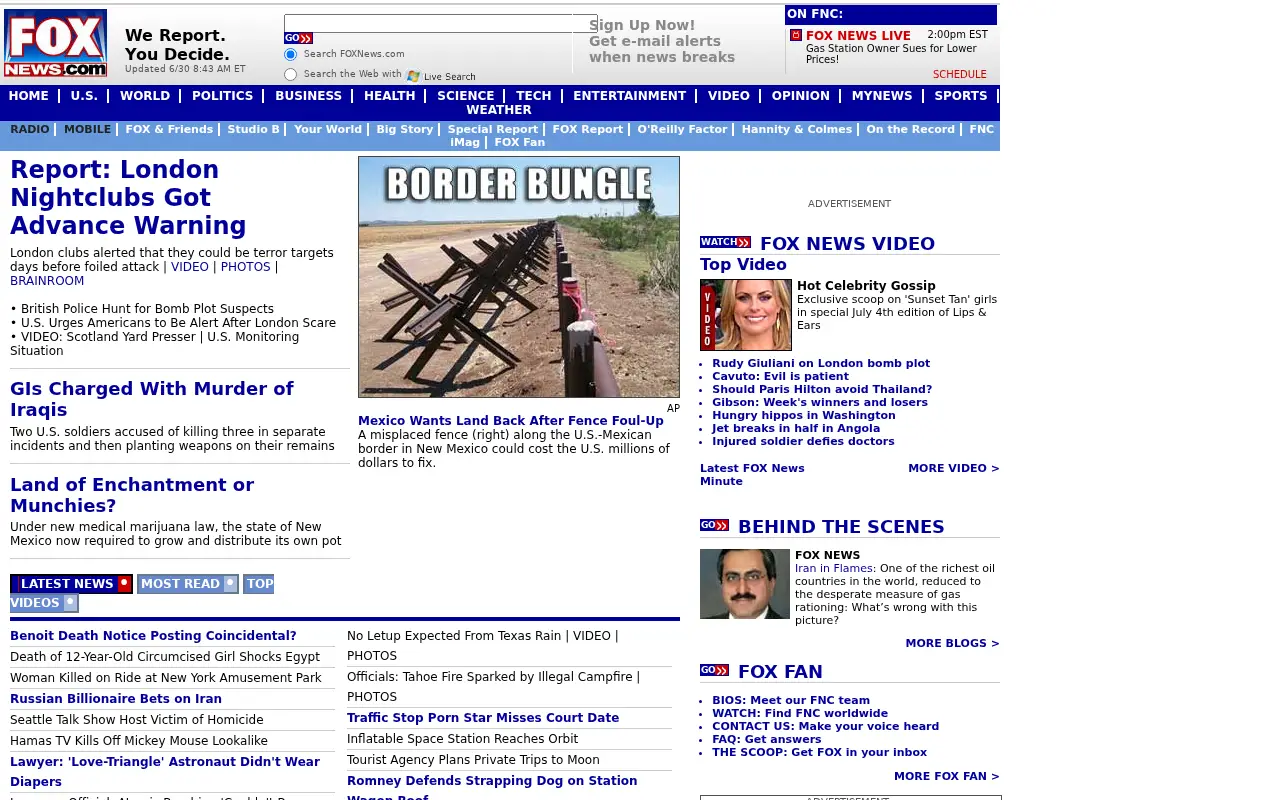 foxnews.com in 2007