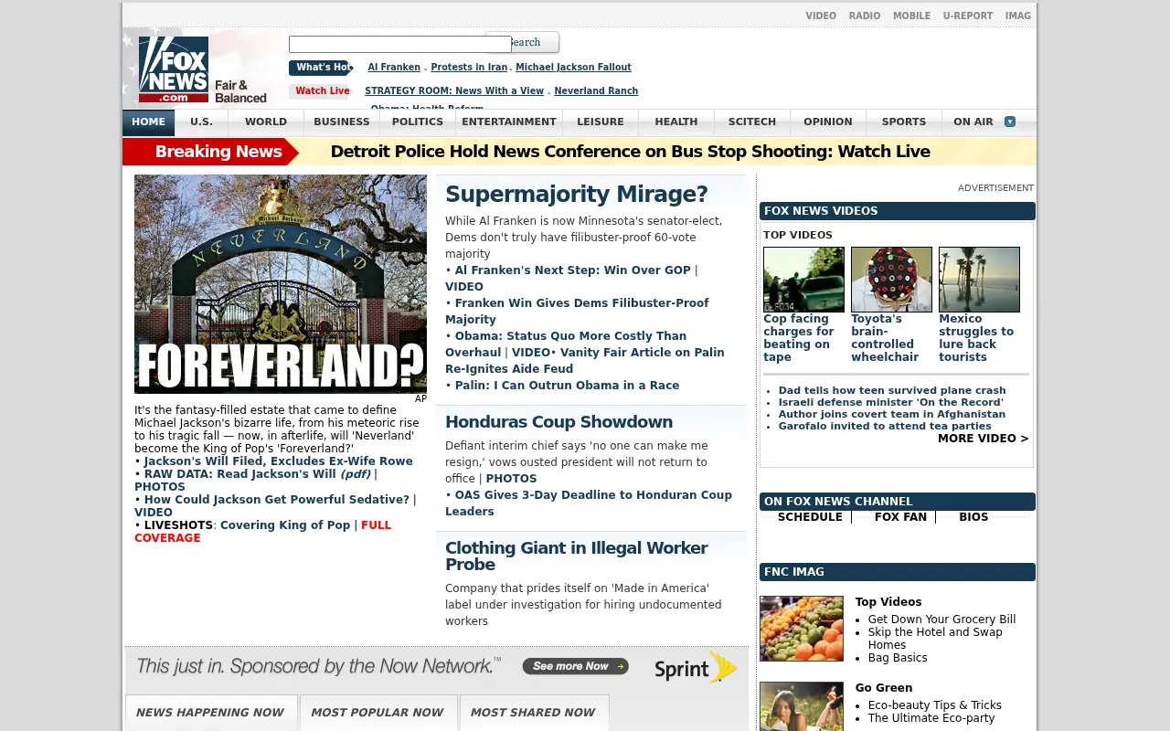foxnews.com in 2009