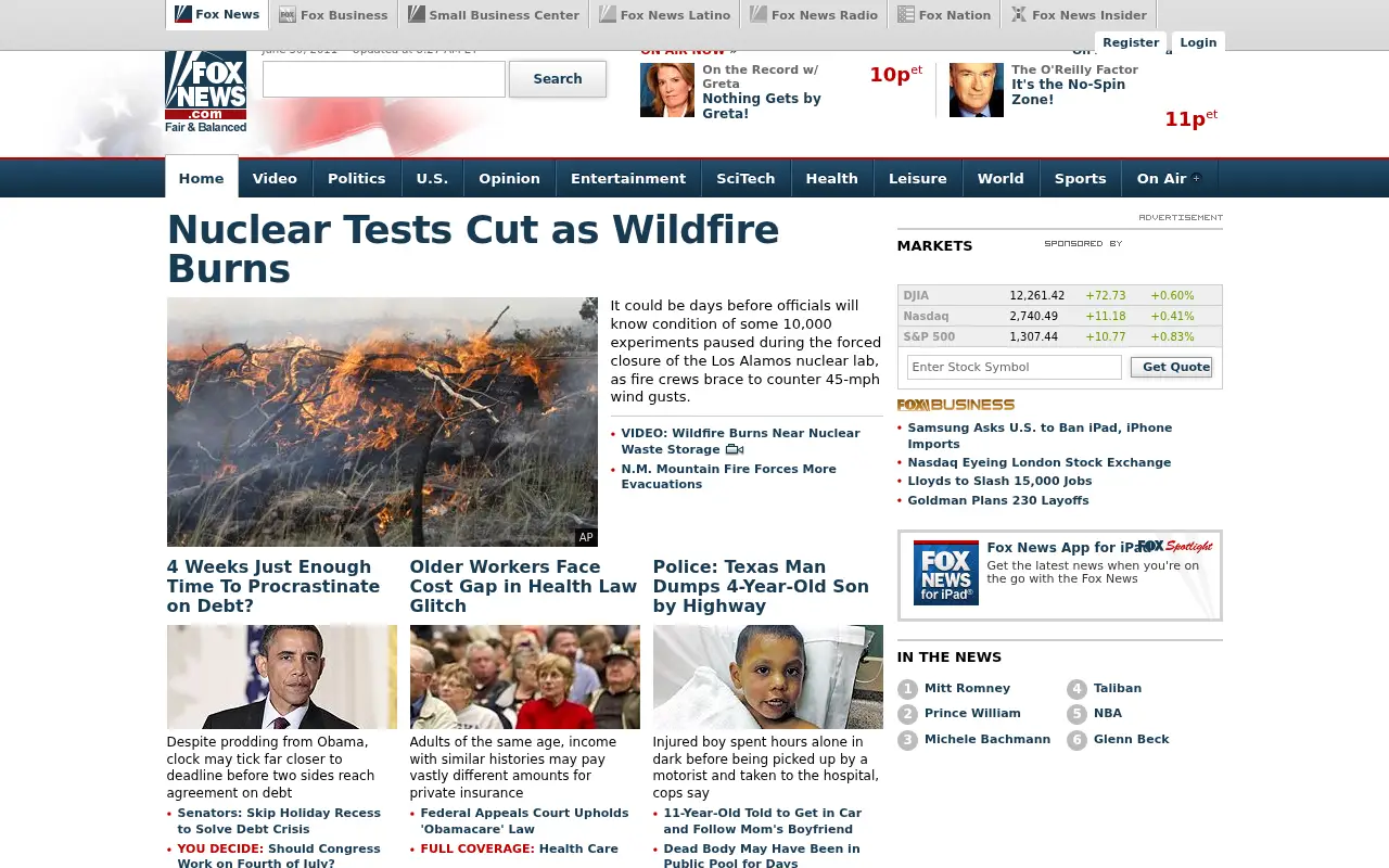 foxnews.com in 2011