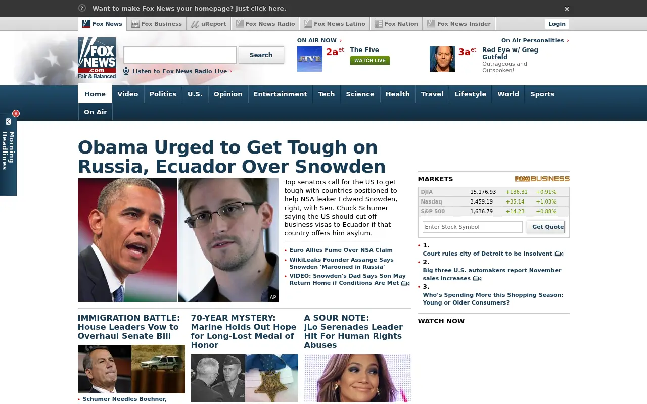foxnews.com in 2013