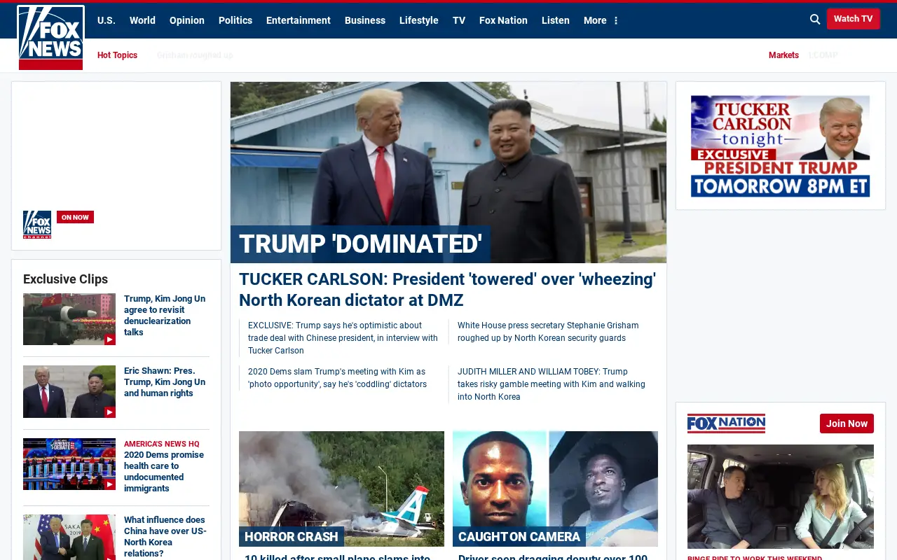 foxnews.com in 2019