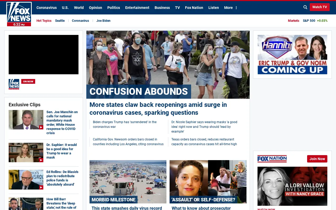 foxnews.com in 2020