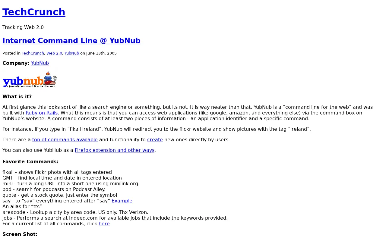 techcrunch.com on June 14, 2005