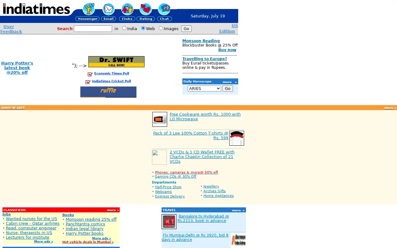 indiatimes.com in 2003