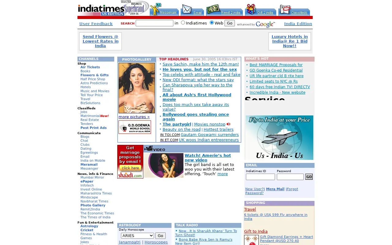 indiatimes.com on June 30, 2005