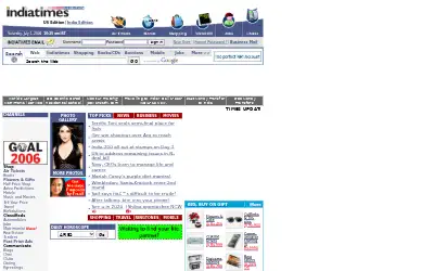 indiatimes.com in 2006