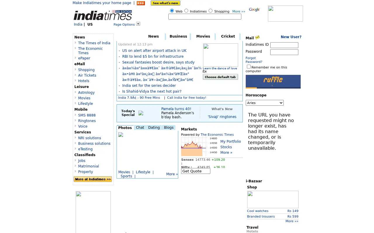 indiatimes.com in 2007