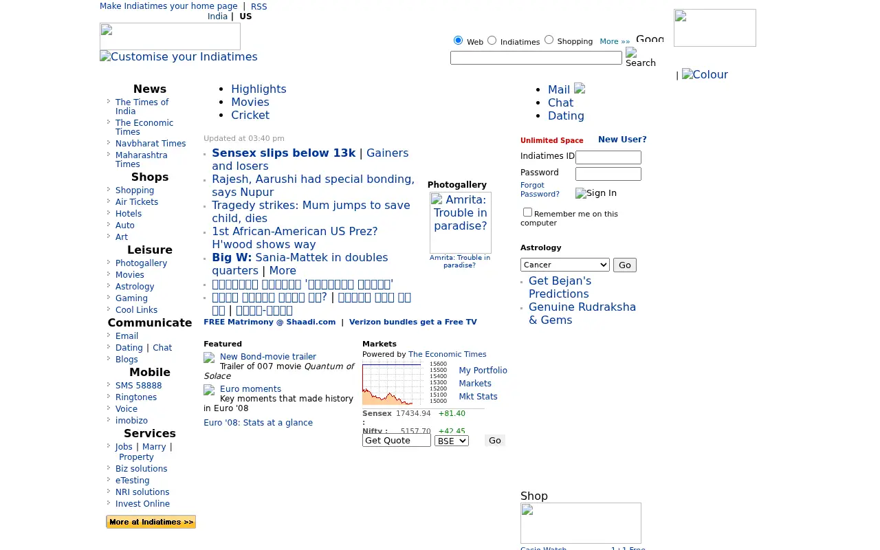 indiatimes.com on July 1, 2008