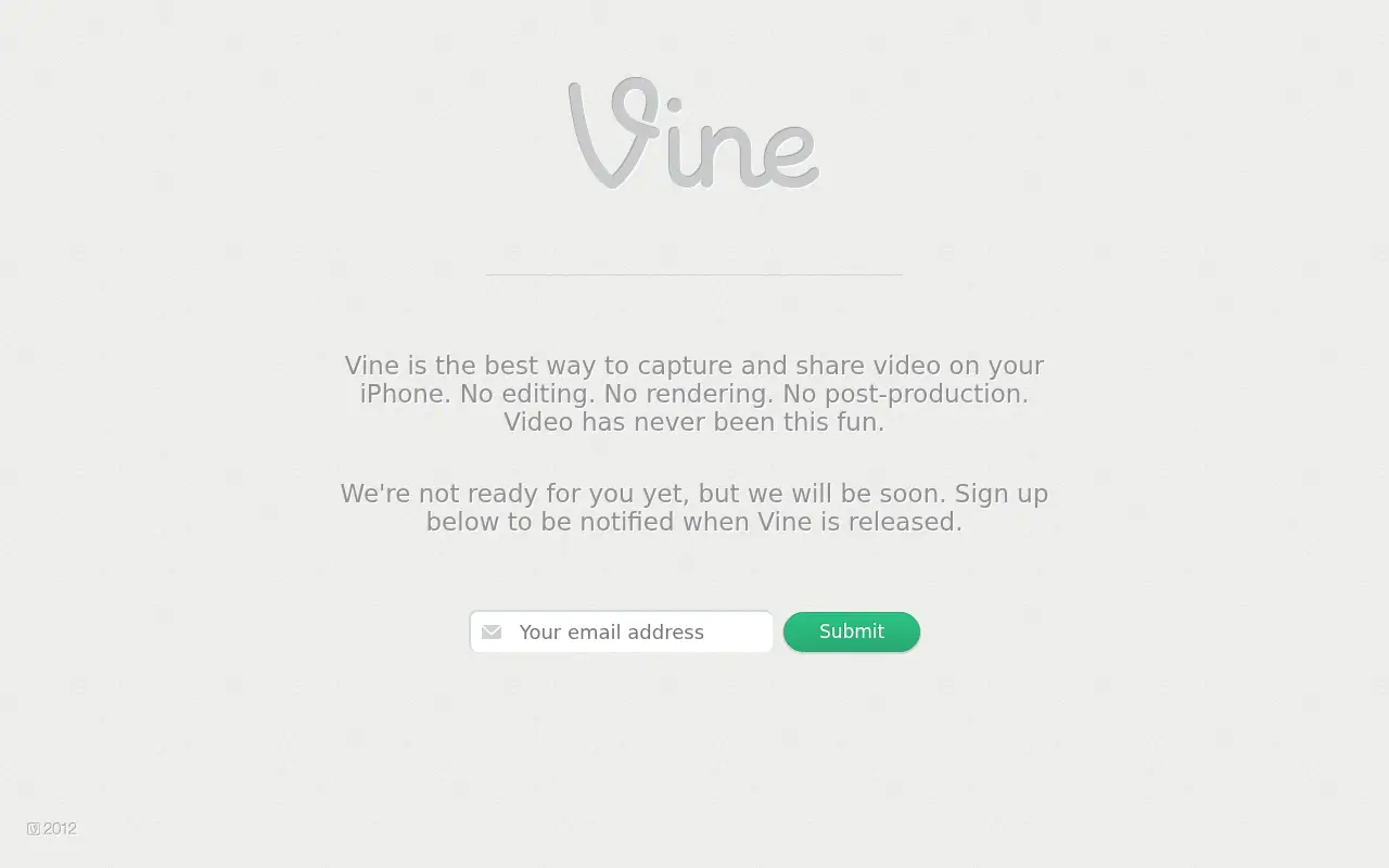 vine.co in 2012