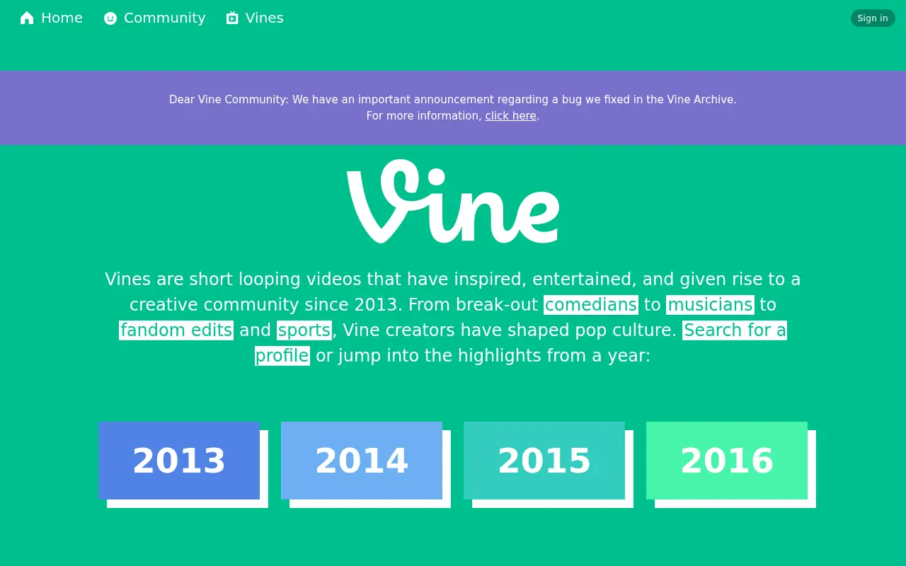 vine.co in 2017