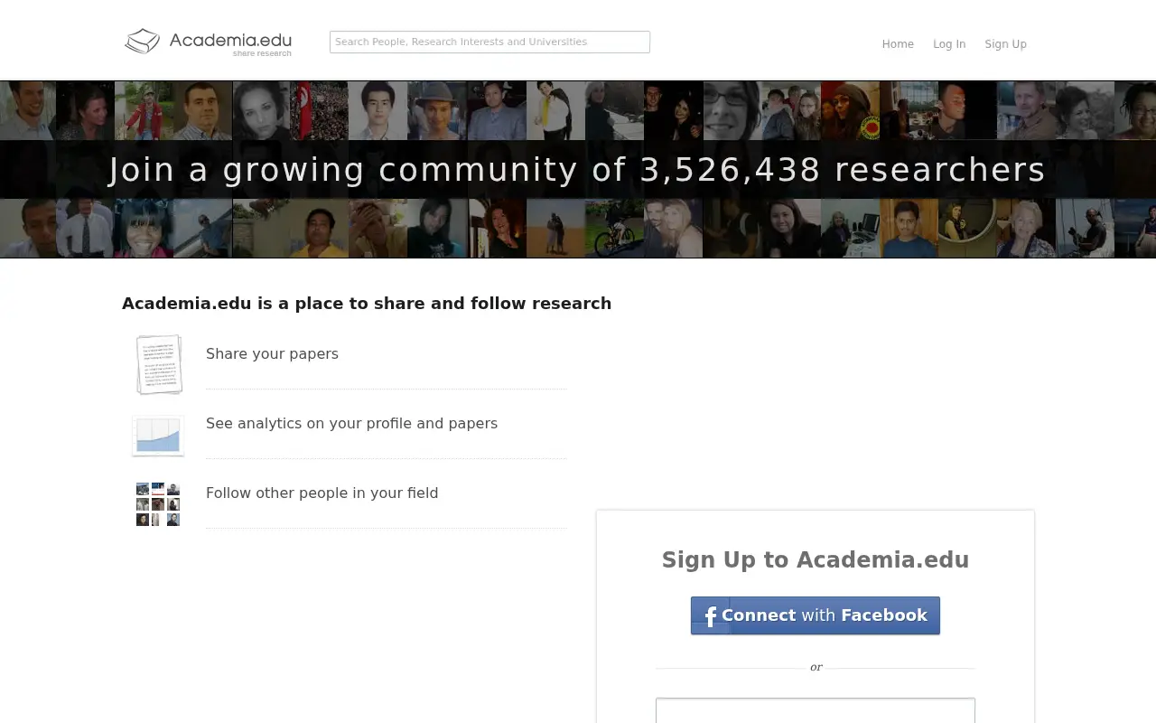 academia.edu in 2013