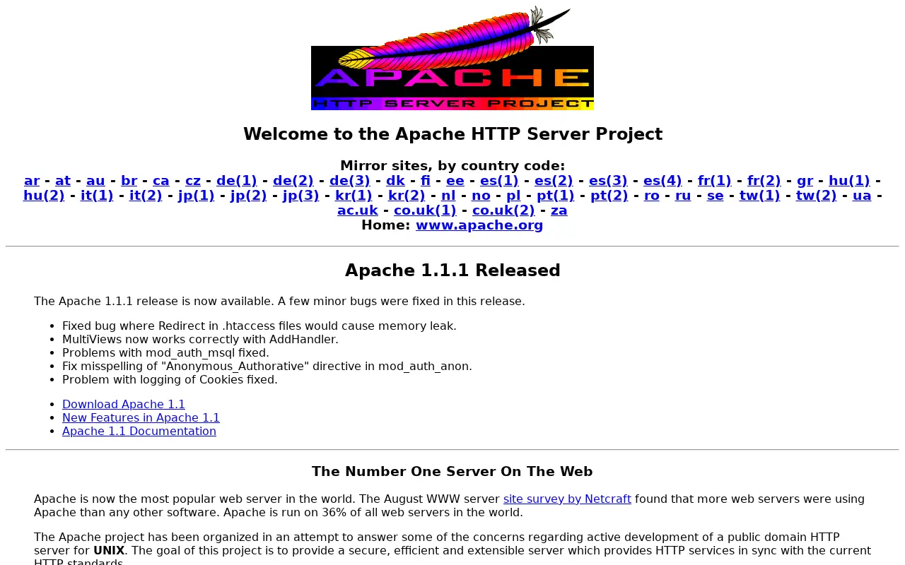 apache.org on October 28, 1996