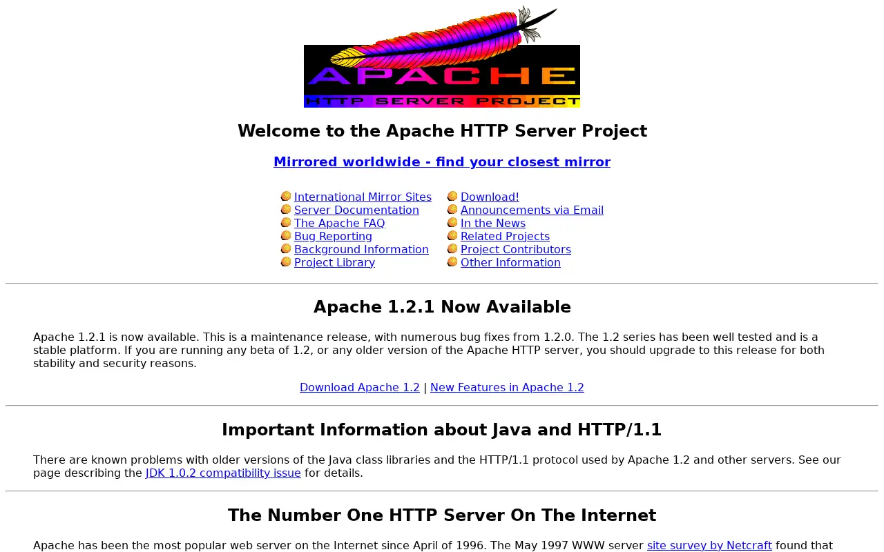 apache.org on July 9, 1997